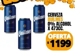 Supermercados Mariano Max Quilmes cerveza sin alcohol oferta