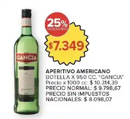 Carrefour Market Gancia aperitivo americano oferta
