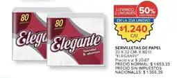 Carrefour Market Elegante servilletas de papel oferta