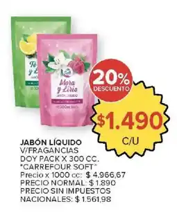 Carrefour Market Carrefour soft jabón líquido oferta