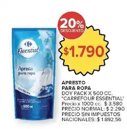 Carrefour Market Carrefour essential apresto para ropa oferta