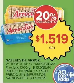 Carrefour Market Arrocitas galleta de arroz oferta