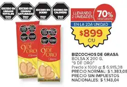 Carrefour Market 9 de oro bizcochos de grasa oferta