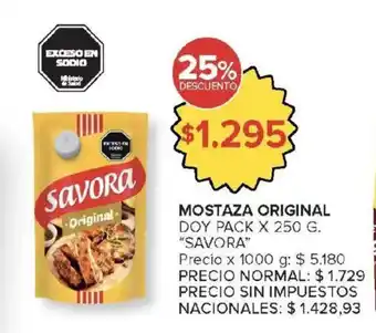 Carrefour Market Savora mostaza original oferta