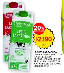 Carrefour Market La serenisima leche larga vida liviana oferta