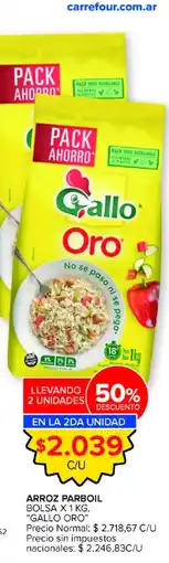 Carrefour Market Gallo arroz parboil oferta