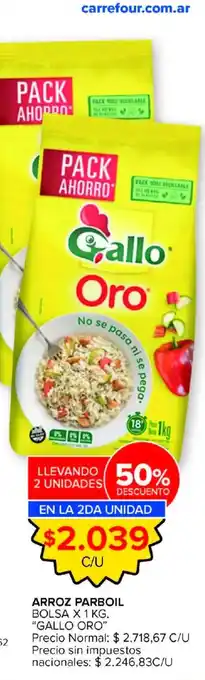 Gallo arroz parboil