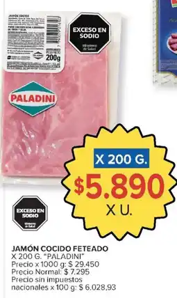 Carrefour Market Paladini jamón cocido feteado oferta