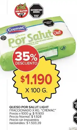 Carrefour Market Cremac queso por salud light oferta