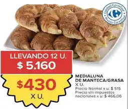 Carrefour Market Carrefour medialuna de manteca/grasa oferta