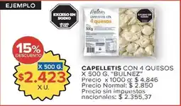 Carrefour Market Bulnez capelletis con 4 quesos oferta