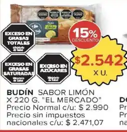 Carrefour Market El mercado budín sabor limón oferta