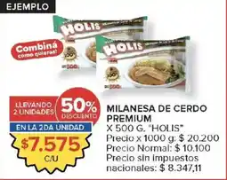 Carrefour Market Holís milanesa de cerdo premium oferta