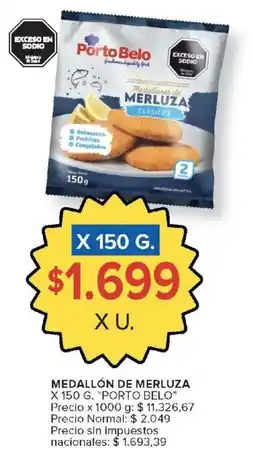 Carrefour Market Porto belo medallones de merluza clásicos oferta