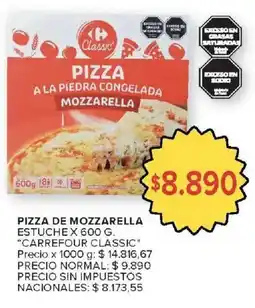Carrefour Market Carrefour classic pizza a la piedra congelada mozzarella oferta