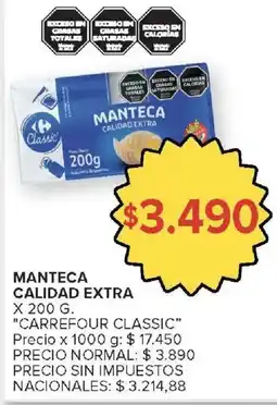 Carrefour Market Carrefour classic manteca calidad extra oferta