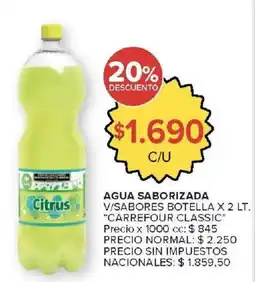 Carrefour Market Citrus agua saborizada oferta