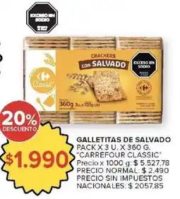 Carrefour Market Carrefour classic galletitas de salvado oferta