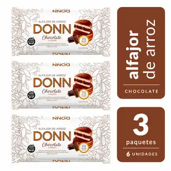 Walmart Alfajor De Arroz Donn Chocolate X 3 Un oferta