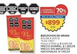 Carrefour Market 9 de oro - bizcochos de grasa oferta