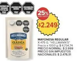 Carrefour Market Hellmann's - mayonesa regular oferta
