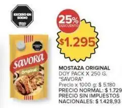 Carrefour Market Savora - mostaza original oferta