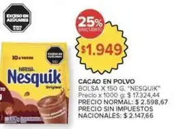 Carrefour Market Nesquik - cacao en polvo oferta