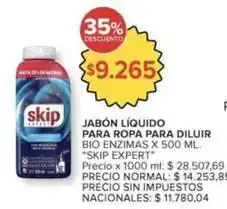 Carrefour Market Skip - jabón líquido para ropa para diluir bio enzimas oferta