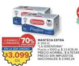 Carrefour Market La serenísima - manteca extra oferta
