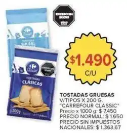Carrefour Market Carrefour - tostadas gruesas oferta