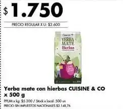 Disco Yerba mate con hierbas oferta