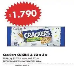 Cuisine - crackers tradicionales