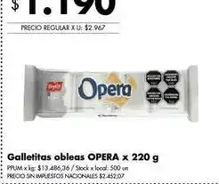 Disco Opera - galletitas obleas opera oferta