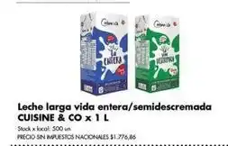 Disco Vida - leche larga entera/semidescremada oferta
