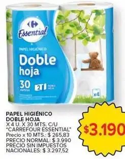 Carrefour Market Papel higienico doble hoja oferta