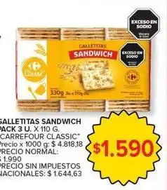 Carrefour Market Galletitas sandwich oferta