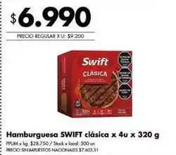 Disco Swift - hamburguesa clásica oferta