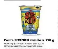 Disco Serenito - postre oferta