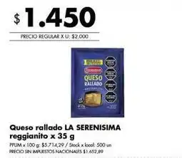 Queso rallado reggianito