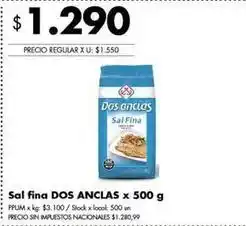 Disco Dos anclas - sal fina oferta
