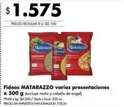 Disco Matarazzo - fideos varias presentaciones oferta