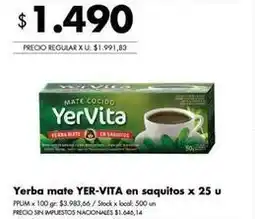 Disco Yerba mate en saquitos oferta