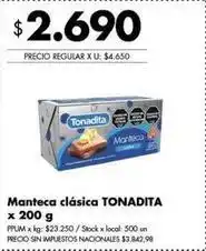 Disco Tonadita - manteca clásica oferta