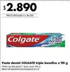 Disco Colgate - pasta dental triple beneficio oferta