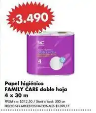 Disco Papel higi uevo family care doble hoja oferta