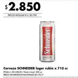 Disco Schneider - lager rubia x 710 cc oferta
