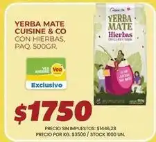 Supermercados Vea Cuisine - yerba mate con hierbas oferta