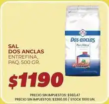 Supermercados Vea Dos anclas - sal dos anclas entrefina oferta