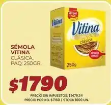 Supermercados Vea Vitina - sémola vitina clásica oferta
