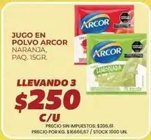 Supermercados Vea Arcor - jugo en polvo oferta